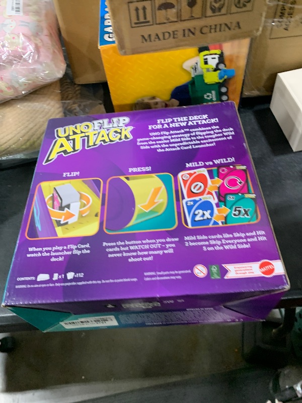 Photo 1 of Mattel Games UNO Flip Attack Card Game for Kids, Adults & Family Nights, Combines UNO Flip & Attack in One Game