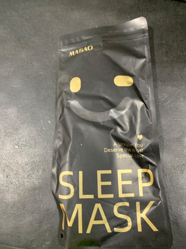 Photo 1 of MABAO Sleep Mask for Side Sleeper, Eye Mask for Sleeping Women Men, 3D Contoured Cup No Eye Pressure 100% Light Blocking Sleeping Mask with Adjustable Strap Night Blindfold Flight, Travel, Nap, Black