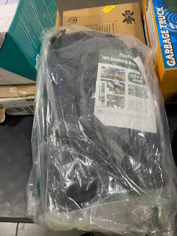 Photo 1 of Kesfitt Garden 70% Shade Cloth, Resistant Sun Shade Net 12x12FT Mesh Tarp with HDPE Material and Reinforced Grommets Shade Trap for Greenhouse, Plant, Pergola, and Backyard Patio Sunshade