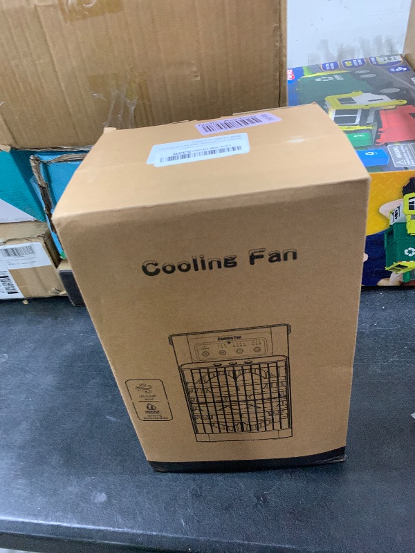 Photo 1 of Portable Air Conditioners for Bedroom, Dual Motor Evaporative Air Cooler with 3 Speeds & 3 Mist, 7 Color Night Light Cooling Fan with 2-8H Timer, 1100ML Personal AC Unit for Office Room