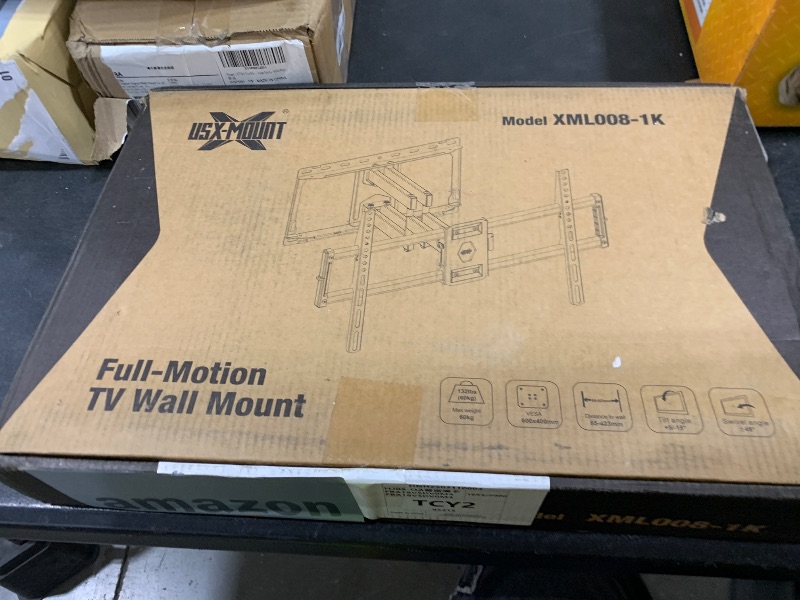 Photo 1 of USX Mount Full Motion TV Wall Mount for Most 42-86 inch Flat Screen/LED/4K, TV Mount Bracket Dual Swivel Articulating Tilt 6 Arms, Fits 8” 12” 16" Wood Studs,Max VESA 600x400mm, Holds up to 132lbs