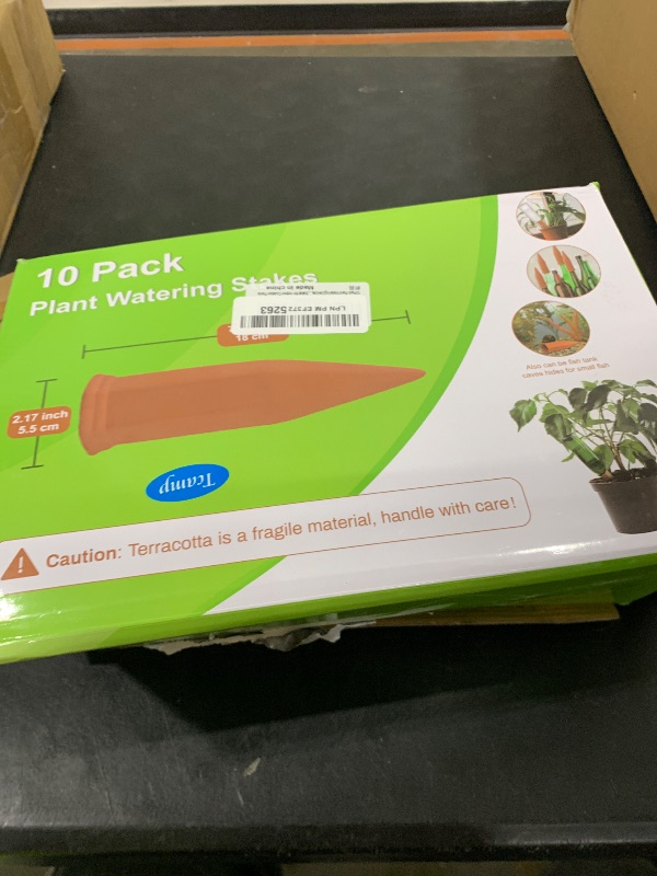 Photo 1 of Tcamp 10 Pack Terracotta Watering Spikes, Plant Watering Devices Wine Bottle Automatic Plant Self Watering Spikes for Vacations, Self-Watering Stakes for Indoor Outdoor Plants