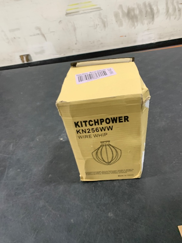Photo 1 of KITCHPOWERR KN256WW 6-Wire Whip Attachment for KitchenAid 6 Quart Bowl-Lift Stand Mixer Accessory Replacement, Egg Cream Stirrer, Cakes Mayonnaise Stainless Steel Whisk