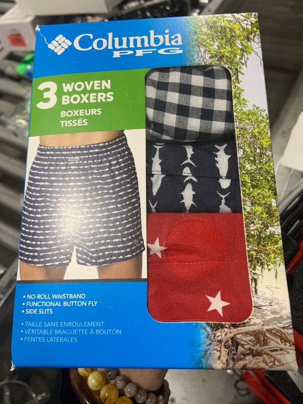 Photo 1 of Columbia Men's PFG Woven Boxer | Navy/Red | XL