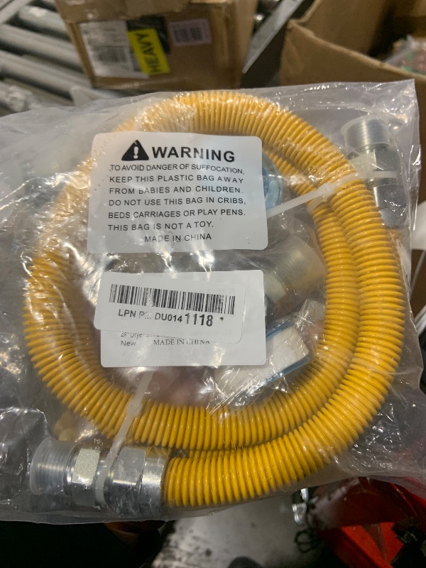 Photo 1 of 48" Gas Dryer Hose Kit,Stainless Steel Stove Gas Line with Connector 1/2" MIP 1/2"FIP 3/4"MIP Fitting,5/8" OD(1/2" ID) Gas Connector Kit for Stove,Gas Stove, Dryer,Water Heater-by MIFLUS