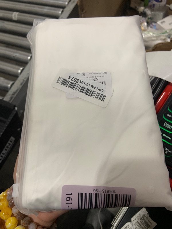 Photo 1 of Precoco King Pillow Cases Set of 2 | 100% Cotton White Pillowcases King Size with 600 Threads | Stable Pillow Covers with Zipper Hidden for Hotel Quality, 20x36