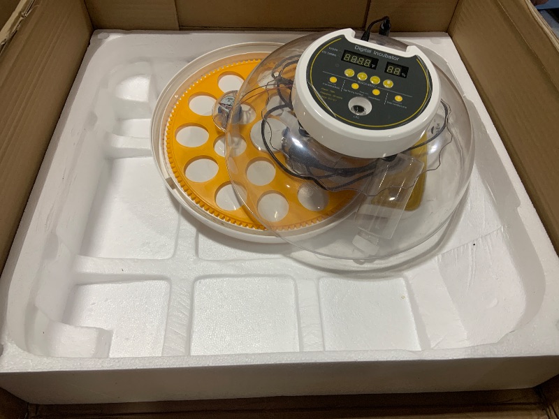 Photo 1 of 18 Egg Incubator with Automatic Egg Turning and Humidity Control, Egg Incubator Fully Automatic for Hatching Chicken Ducks Goose Quail Pigeon Turkey, Incubator for Home Science Classroom Lab Farm