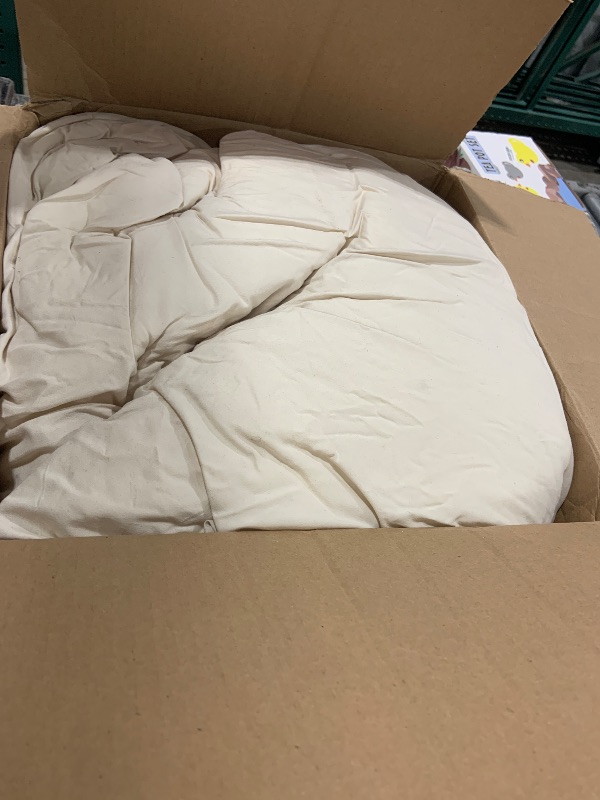 Photo 1 of Litanika Oversized King Comforter 120x120, 3 Pieces Beige Lightweight Solid Bedding Comforter Set, All Season Fluffy Bed Set (1 Comforter & 2 Pillowcases)