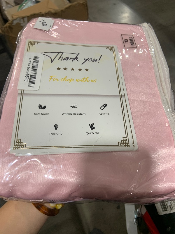Photo 1 of Bedify Bedding 100% Pure Silk Satin Sheet 4pcs, Silk Fitted Sheet 15" Deep Pocket Mattress fit,Silk Flat Sheet&Silk Pillowcases Cool Soft Silk Sheets|Wrinkle Free Fade Resistant Twin XL Rose Pink