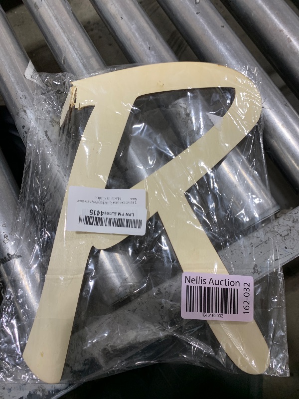 Photo 1 of 12 Inch Wooden Letter R, 1/5" Thick Blank Cursive Wooden Letters Paintable Unfinished Wooden Sign Board Large Wooden Letters for Wall Decor DIY Crafts Wedding Birthday Party Name Decor