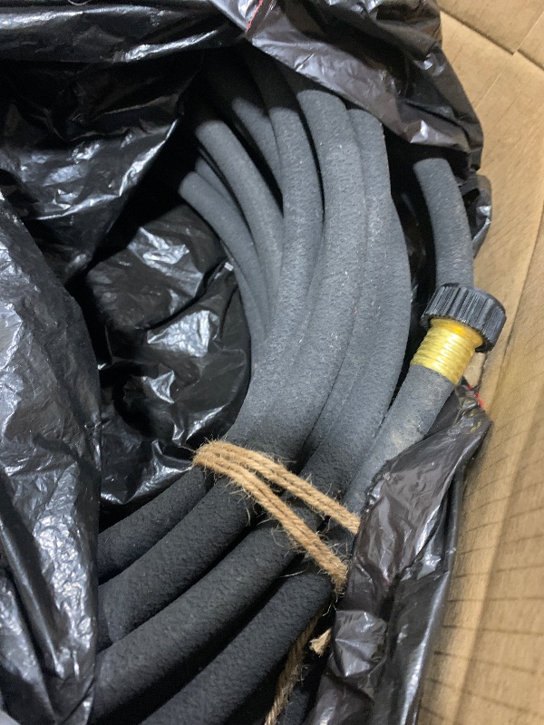 Photo 1 of Linchoc Home 100FT 5/8" Soaker Hose for Foundation Watering & Garden Beds?Heavy-Duty Recycled Rubber with Solid Brass Connectors?Saves 80% Water ?All-Season Durable Irrigation System?