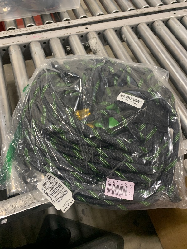 Photo 1 of FlexiSolve Garden Hose 100 ft, NON-EXPANDABLE Ultra Lightweight & Flexible Water Hose With 10-Pattern Spray Nozzle, Kink-Resistant, Leak-Proof, 3750D High-Density Fabric & Shut-Off Valve, Hose Straps