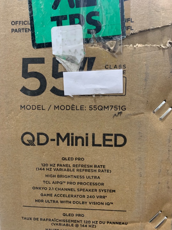 Photo 1 of TCL 55-Inch QM7 QLED 4K Smart QD-Mini LED TV with Google TV (55QM751G