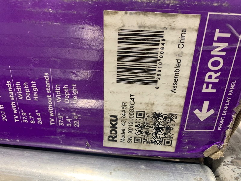 Photo 1 of Roku Smart TV – 43-Inch Select Series 4K HDR RokuTV with Roku Enhanced Voice Remote, Brilliant 4K Picture, Automatic Brightness, & Seamless Streaming – Live Local News, Sports, Family Entertainment