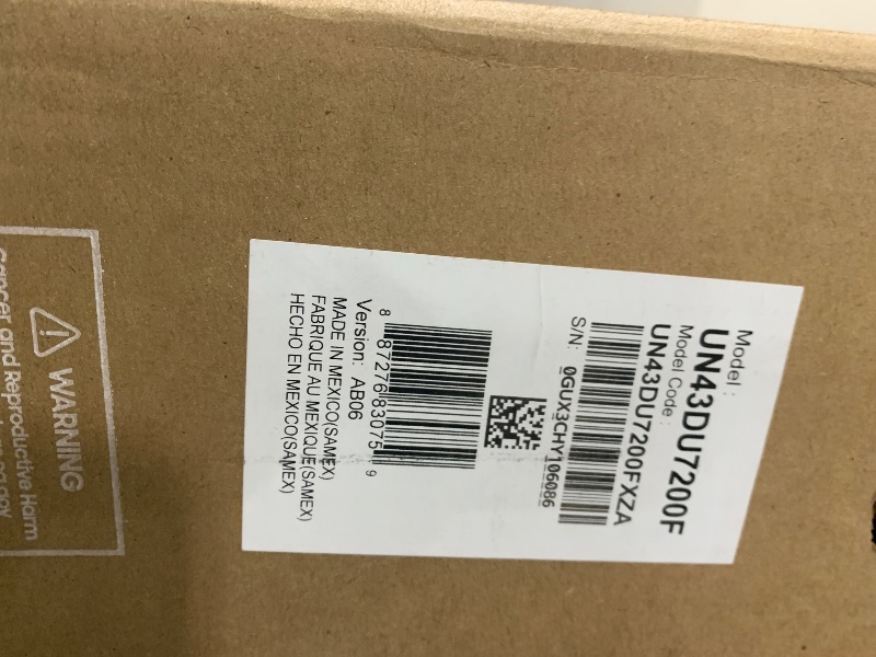 Photo 1 of Samsung 43-Inch Class Crystal UHD 4K DU7200 Series HDR Smart TV w/Object Tracking Sound Lite, PurColor, Motion Xcelerator, Mega Contrast, Q-Symphony (UN43DU7200, 2024 Model)
