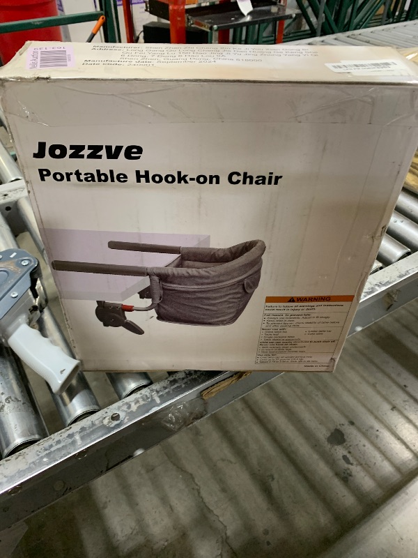 Photo 1 of Hook On High Chair: Portable Fast Table Chair with Storage Bag, Clip on High Chairs for Babies and Toddlers, Foldable Baby Feeding Chair with Removable Seat for Home and Travel -Grey