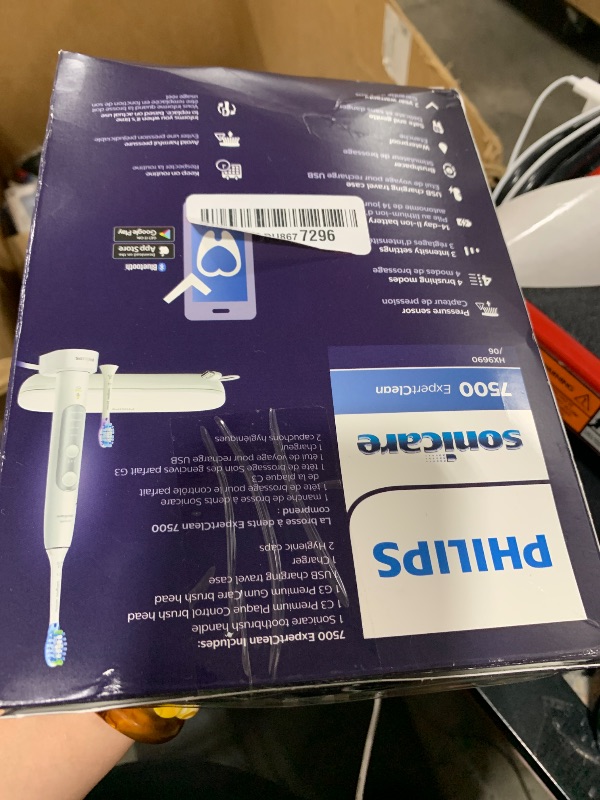Photo 1 of Philips Sonicare ExpertClean 7500 White, Rechargeable Electric Power Toothbrush, HX9690/06