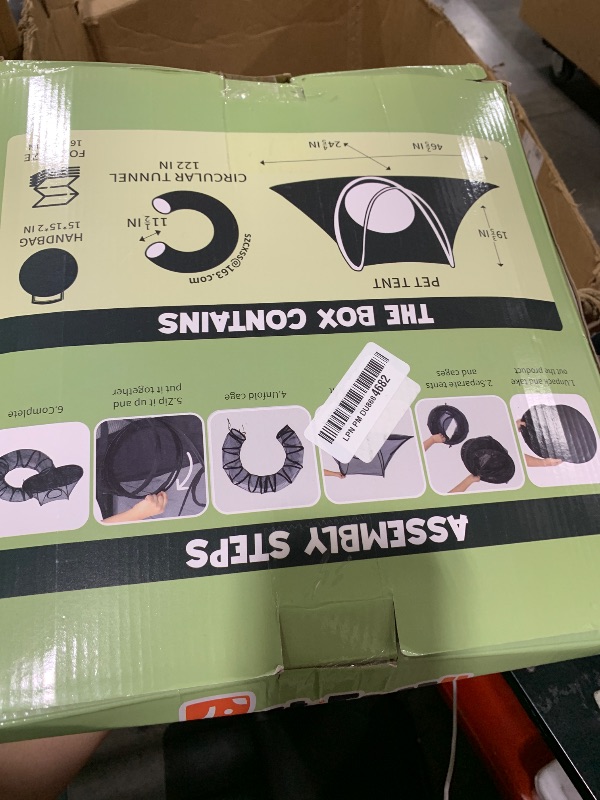 Photo 1 of Rest-Eazzzy Outdoor Cat Enclosures, Portable Cat Tent for Outside Enclosure for Indoor Cats, Catio Outdoor Cat Enclosure for Kitty and Small Animals, Cat Playpen with Tunnel, Storage Bag