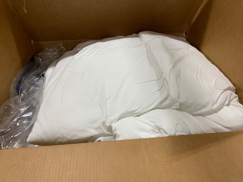 Photo 1 of Bedsure California King Size Comforter Set, White Soft Prewashed Bedding for All Seasons, 3 Pieces GentleSoft™ Down Alternative Bed Set, 1 Lightweight Comforter (104"x96") and 2 Pillowcases (20"x36")