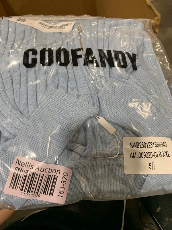 Photo 1 of COOFANDY Men's Muscle V Neck Polo Shirts Slim Fit Solid Short Sleeve Golf T-Shirts Ribbed Knit Soft Tees Sky Blue