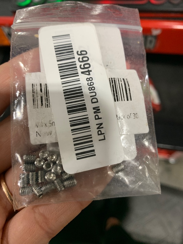 Photo 1 of M4 x 5mm Stainless Steel Socket Set Screws Hexagon Socket Flat Head Set Screws Hexagon Socket Drive Headless Screws, Pack of 30