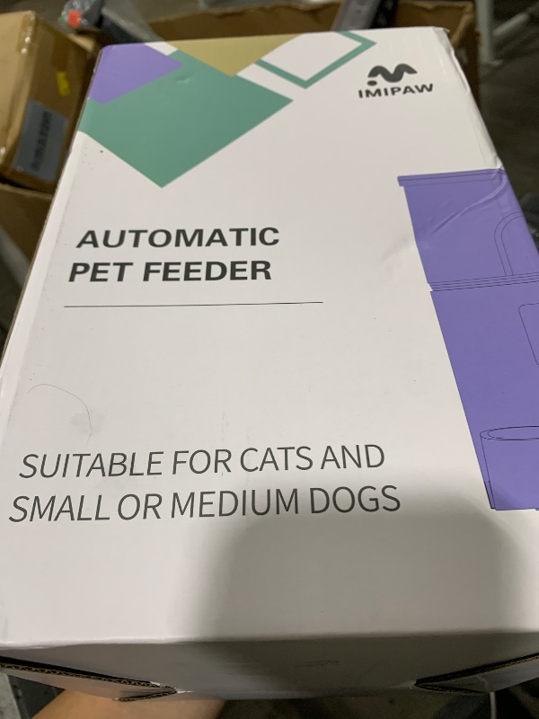 Photo 1 of IMIPAW Automatic Cat Feeder, 5G WiFi Cat Food Dispenser with APP Remote Control, Pet Dry Food Smart Feeder, Programmable Timed Feeding, Dual Power Supply, 1-10 Meals Per Day