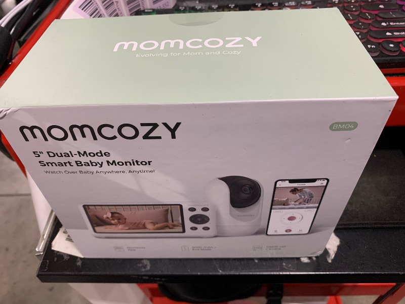 Photo 1 of Momcozy Smart WiFi Baby Monitor with Camera and Audio, 5" 1080P Screen with Wall Mount, Motion & Cry Detection, Safe Fence, Clear Night Vision, 5000mAh Battery, 2-Way Talk, Photo & Video Recording