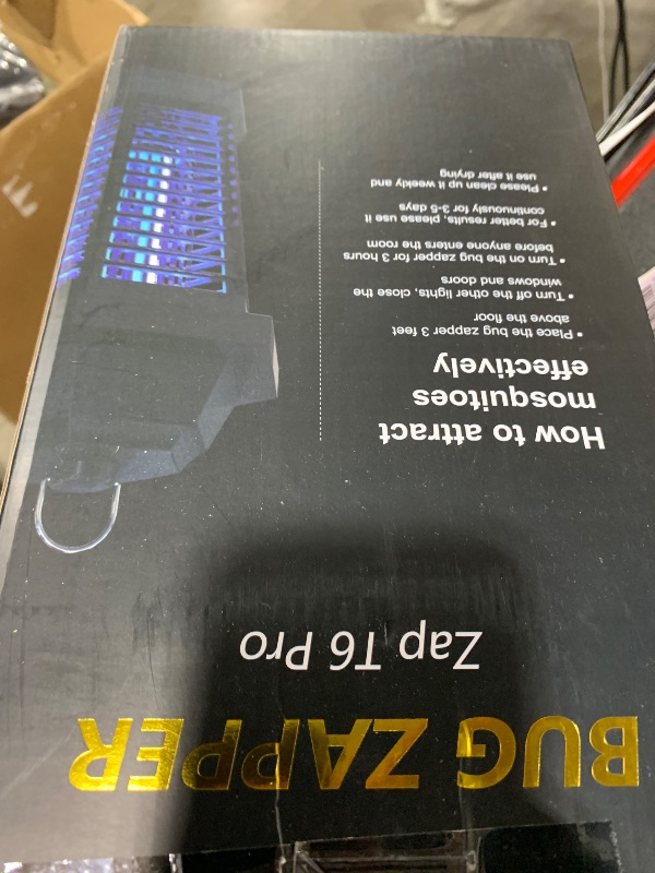 Photo 1 of GOOTOP Bug Zapper Outdoor, Mosquito Zapper, Electric Fly Zapper, Mosquito Killer, Fly Traps, 3 Prong Plug, Flying Insects Zapper Indoor Outdoor 90-130V, 4200V, ABS Plastic Outer (Black)