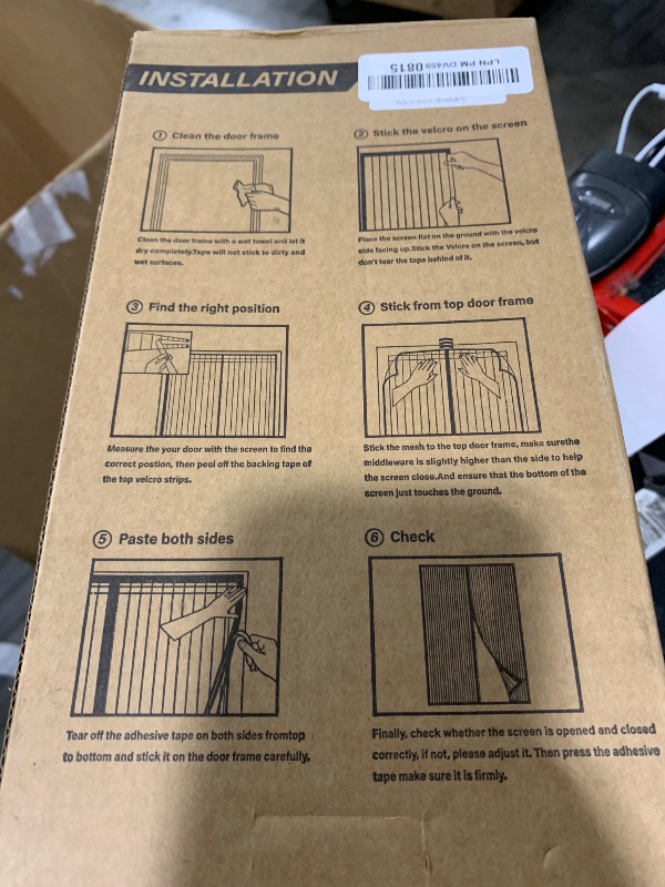 Photo 1 of Magnetic Screen Door?Screen Door Mesh?Keep Bugs Out, Heavy-Duty Mesh Curtain,Pet and Kid Friendly, Works with Front Doors, Sliding Doors?39 x 82 Inches