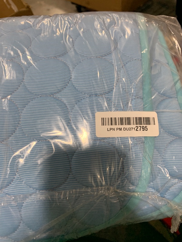Photo 1 of MICROCOSMOS Summer Cooling Mat & Sleeping Pad- Water Absorption Top, Materials Safe, Easy Carry, EZ Clean. Keep Cooling for Pets, Kids and Adults.(Blue, 28" x 22")