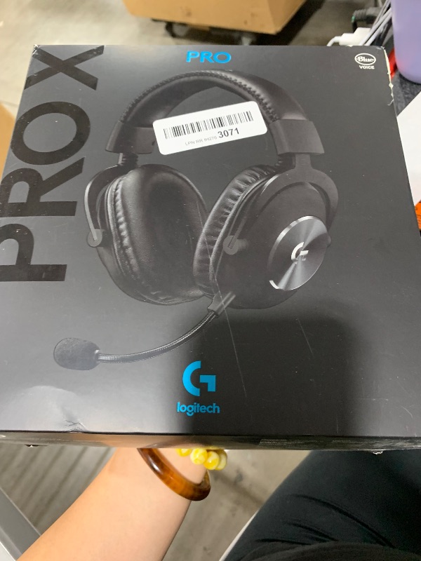 Photo 1 of Logitech G PRO X Wireless Lightspeed Gaming Headset Gen 1: Blue VO!CE Mic Filter Tech, 50 mm PRO-G Drivers, and DTS Headphone:X 2.0 Surround Sound - Black