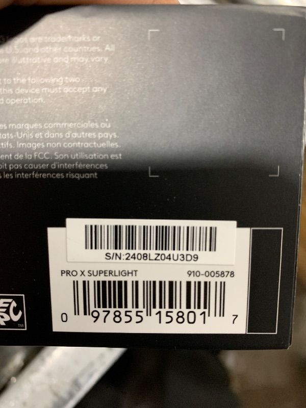 Photo 1 of Logitech G PRO X SUPERLIGHT Wireless Gaming Mouse, Ultra-Lightweight, HERO 25K Sensor, 25,600 DPI, 5 Programmable Buttons, Long Battery Life, Compatible with PC / Mac - Black