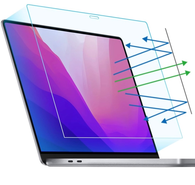 Photo 1 of  FORITO 2-Pack Anti Blue Light Screen Protector Compatible with 2022 MacBook Pro 13" with M2 Chip & MacBook Air 13" Model A1932 A2179 A2337 M1, Anti Glare & Anti Scratch Matte Laptop Screen Filter