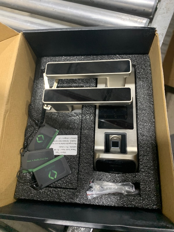 Photo 1 of Harfo Smart Door Lock, Heavy Duty 5 in 1 Keyless Entry Door Lock, Full App Control Digital Keypad Lock, Reversible Handle with Fingerprints and Passcodes for Family/Office/Apartment (Satin Nickel)