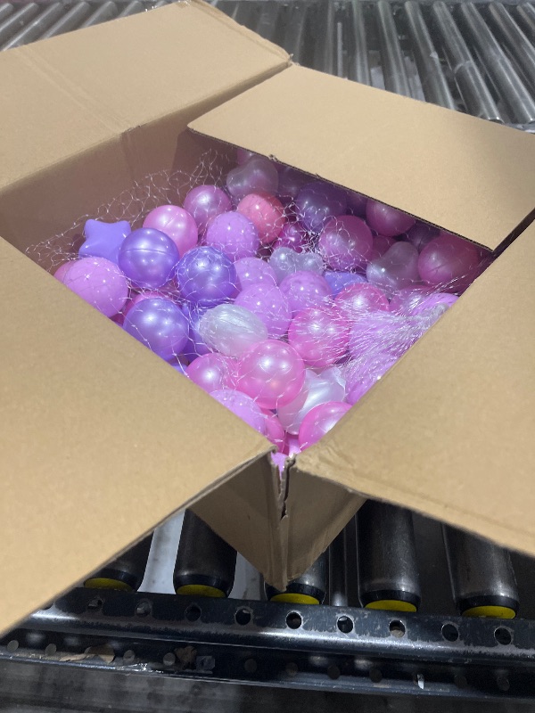 Photo 1 of GOGOSO Ball Pits Balls Toddlers 50 100 200 500 Plastics Shape Ball Non-Phthalate Non-BPA Non-Toxic 2.2-Inch Crush Proof Play Balls,Pearl Pink+Pearl Light Pink+ Purple;Star+Heart Balls, 200 Balls
