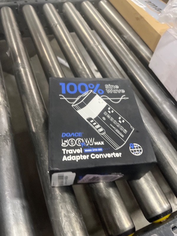 Photo 1 of DOACE 220v to 110v Voltage Converter for European Travel: Max 500W Pure Sine Wave Voltage Converter US to Europe - 220 to 110 International Power Adapter Plug Combo Step Down Transformer Black