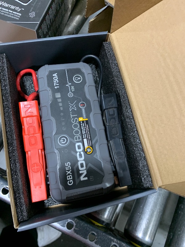 Photo 1 of NOCO Boost X GBX55: 1750A UltraSafe Jump Starter – 12V Lithium Battery Booster Pack, Portable Jump Box, Power Bank & Jumper Cables - for 7.5L Gas and 5.0L Diesel Engines