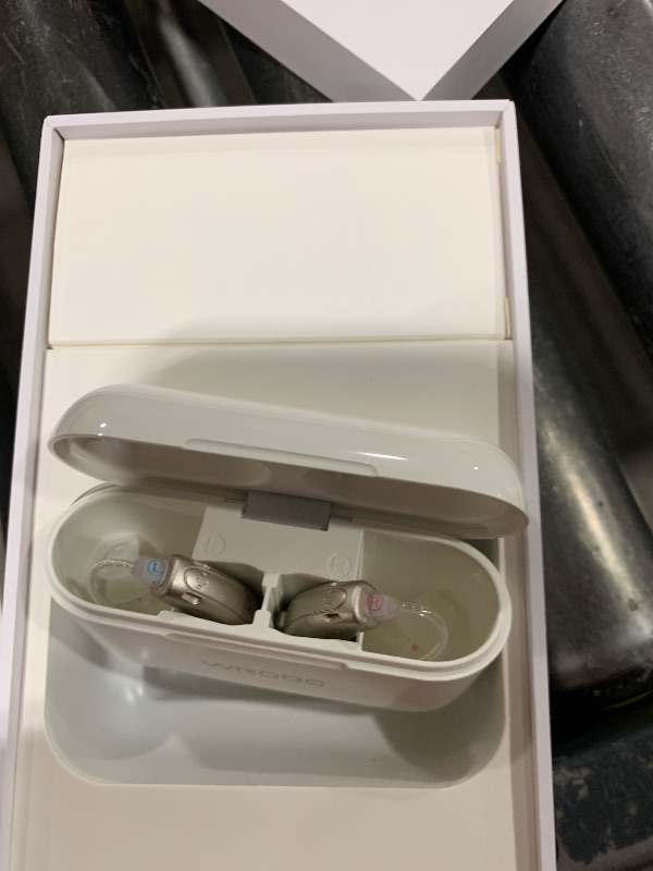 Photo 1 of Wrooc Harmony10 Rechargeable Hearing Aids for Seniors & Adults – Advanced Multi-Channel Digital BTE Hearing Device with Charging Case, Auto-On/Off, Clear Sound Quality, and Tinnitus Relief (Champagne)