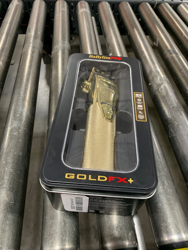 Photo 1 of BaBylissPRO GOLDFX+ Professional Barber Cord/Cordless Hair Clippers for Men, All Metal, Lithium Battery with 3-Hour Runtime, Gold