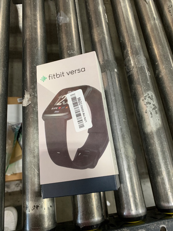 Photo 1 of Fitbit Versa Smart Watch, Black/Black Aluminium, One Size (S & L Bands Included)