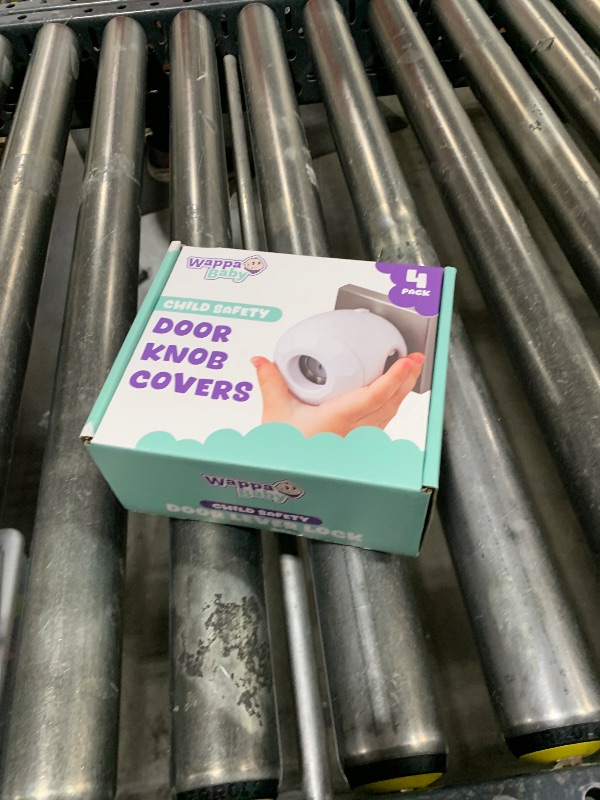 Photo 1 of Child Safety Door Knob Cover (4 Pack) Hard-to-Remove Dual-Lock Door Handle Covers for Kids - Reusable Baby Proof Door Knob Locks - Installs Easily, No Tools Needed (White)