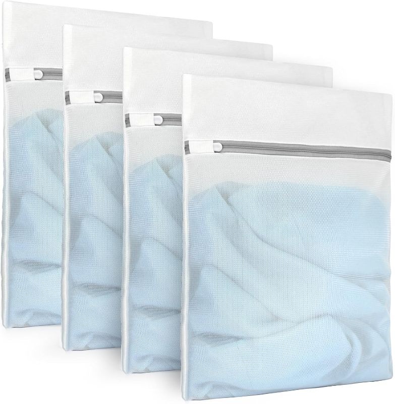 Photo 1 of 3Pcs Durable Fine Mesh Laundry Bags for Delicates 12 x 16 Inches (3, Medium)
