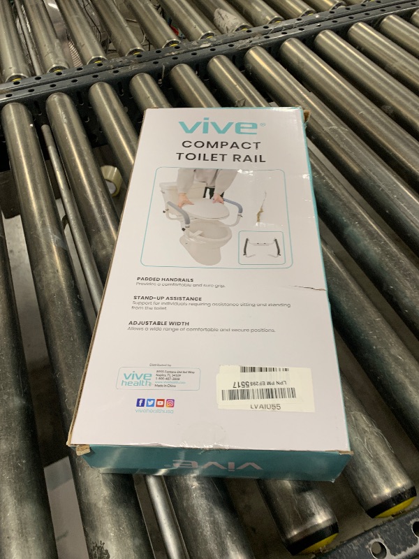 Photo 1 of Vive Toilet Safety Rail - Adjustable Grab Bar - Compact Support Frame with Handrail for Bathroom Toilet Seat - Easy Installation for Handicap Senior Bariatrics, Elderly Balance - Padded Hand Armrest