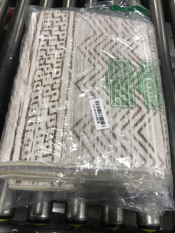 Photo 1 of Moroccan Washable Hallway Runner Rug - 2'6"x12' Non Slip Floor Mat for Kitchen Low Pile Living Room Carpet with Rubber Backing Bedroom Rugs for Entryway 2'6"x12' Beige