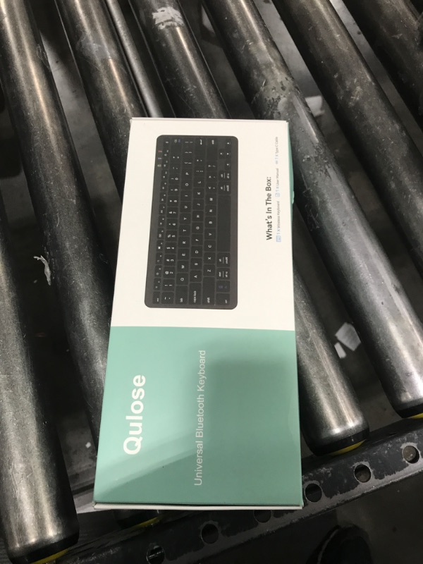 Photo 1 of Qulose Bluetooth Keyboard, Ultra-Slim Wireless Keyboard for iPad, Rechargeable Ergonomic Computer Keyboard for iOS, Android, Windows PC Tablets Phone, Black