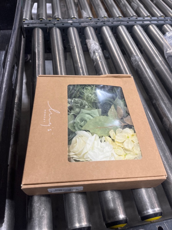 Photo 1 of Ling's Moment Green Flowers Artificial, Emerald Green & Beige Flowers and Greenery Grand Combo Box Set for DIY Wedding Bridal Bouquet, Centerpieces, Home Decor, Floral Arrangement Decor, etc.