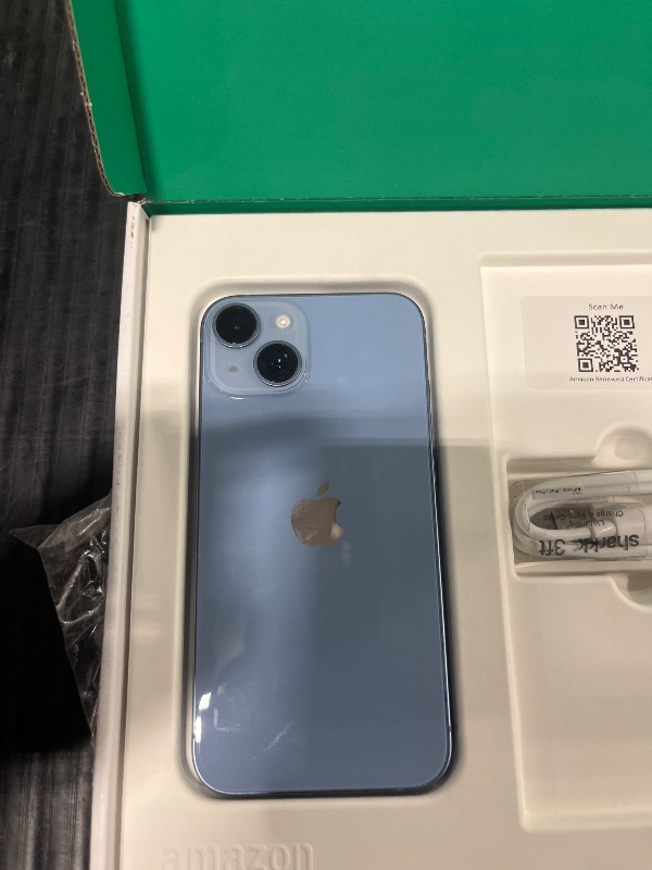 Photo 1 of Apple iPhone 14, 128GB, Blue - Unlocked (Renewed Premium)