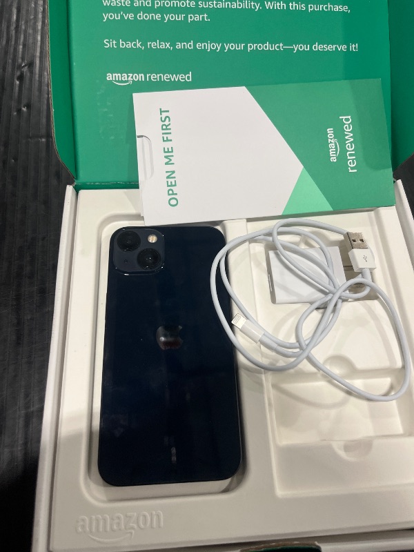 Photo 1 of Apple iPhone 13, 128GB, Midnight - Unlocked (Renewed Premium)