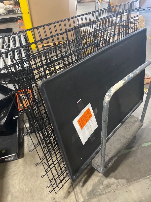 Photo 1 of Midwest Homes for Pets Ginormous Double Door 54-Inch Dog Crate for XXL Dogs Breeds; Great Dane, Mastiff, St. Bernard, Drop Pin Assembly Requires Two People; Divider Panel Not Included; Black: SL54DD