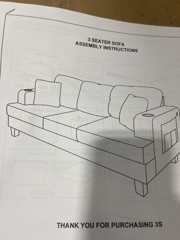 Photo 1 of 3 SEATER SOFA
